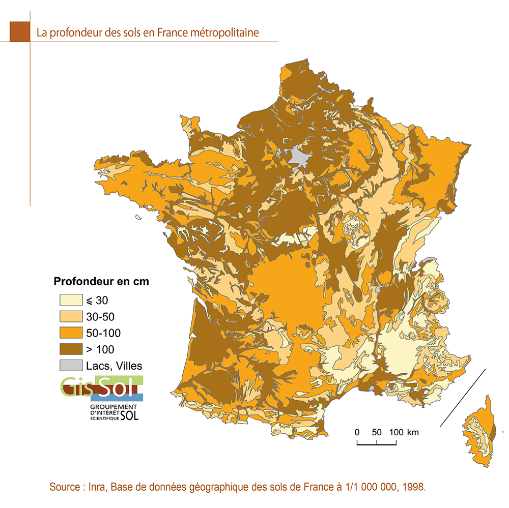 La Profondeur Des Sols En France M Tropolitaine Gissol