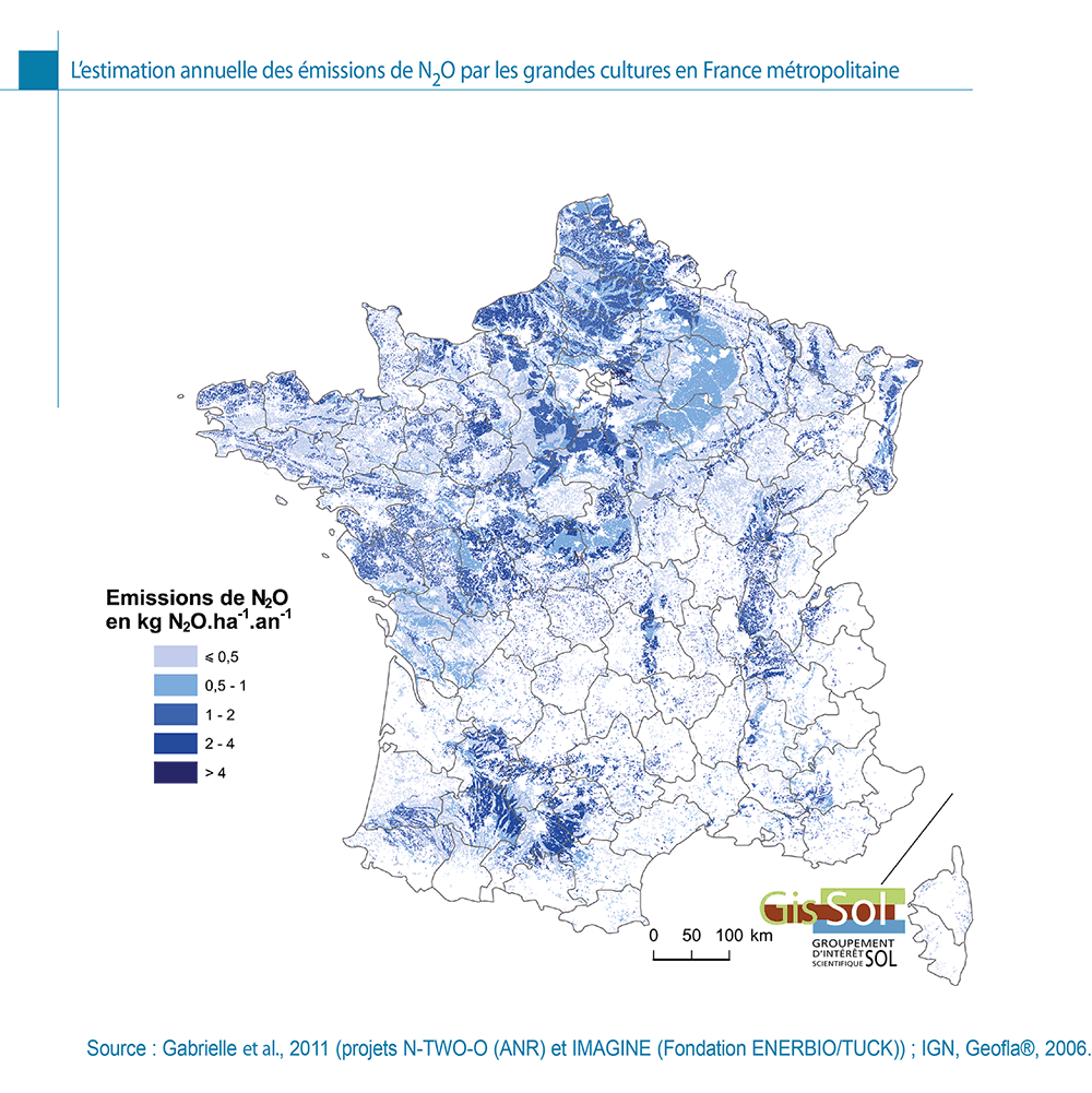 L’estimation annuelle des émissions de N2O par les grandes cultures en France métropolitaine