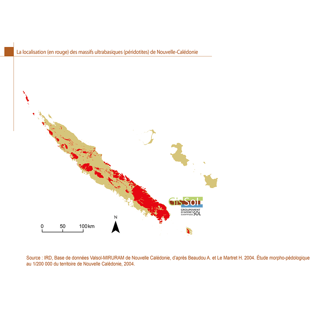 Les massifs ultrabasiques (péridotites) de Nouvelle-Calédonie